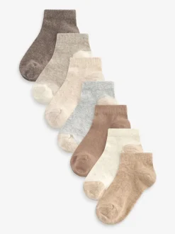 Sokken En Panty's|Sokken*Next Neutraal - Verpakking van 7 paar sneakersokken met hoog aandeel katoen
