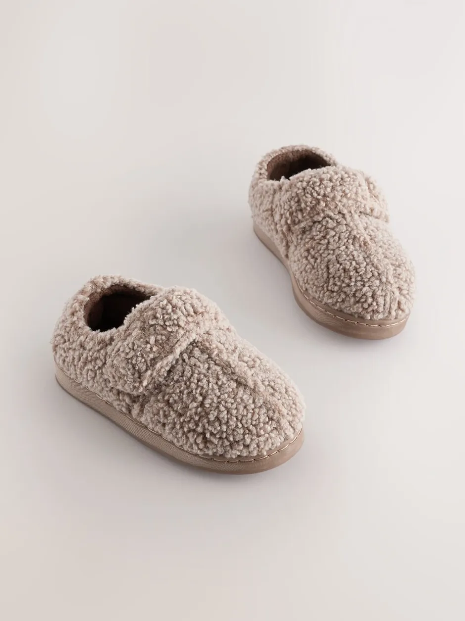 Pantoffels*Next - Warm gevoerde pantoffels met kuipzool Neutraal borg