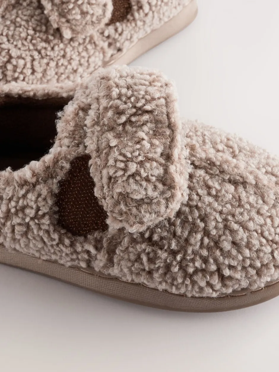 Pantoffels*Next - Warm gevoerde pantoffels met kuipzool Neutraal borg