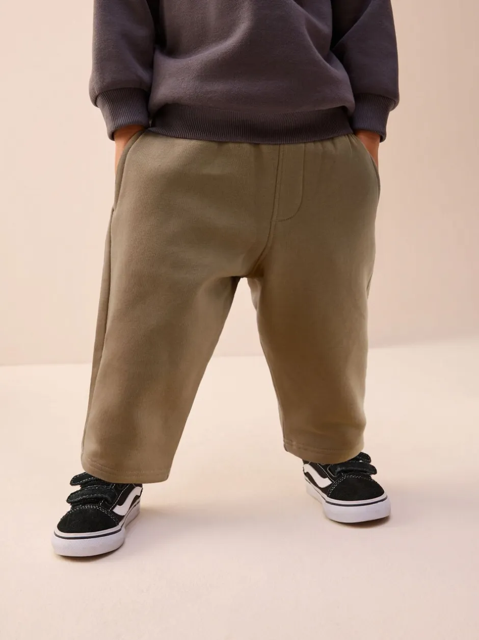 Jeans En Joggingbroeken*Next Neutraal cement - Wide Leg Jersey Joggers (3mths-7yrs)