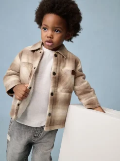 Jassen, Jacks En Kinderwagenpakjes|Jassen En Jacks*Next - Geruite shacket met borgvoering (3mnd -7jr) Neutraal geruit