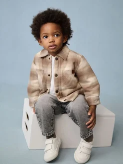 Jassen, Jacks En Kinderwagenpakjes|Jassen En Jacks*Next - Geruite shacket met borgvoering (3mnd -7jr) Neutraal geruit