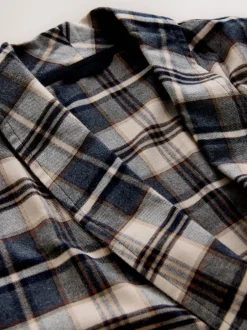 Loungewear|Kamerjassen En Badjassen*Next Neutraal geruit - Woven Dressing Gown