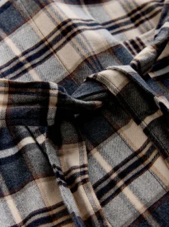 Loungewear|Kamerjassen En Badjassen*Next Neutraal geruit - Woven Dressing Gown