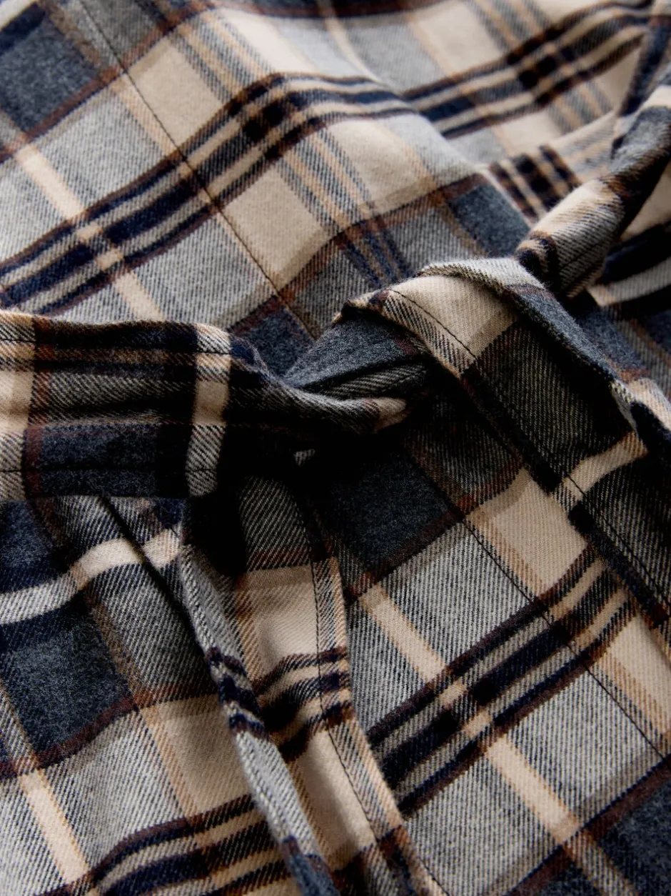 Loungewear|Kamerjassen En Badjassen*Next Neutraal geruit - Woven Dressing Gown