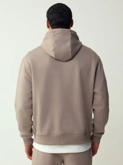 Sweaters En Hoody´S|Sweaters En Hoody´S*Next Neutraal kiezelkleurig - Normale Pasvorm - Zwaargewicht Cotton Rich Jersey Hoodie