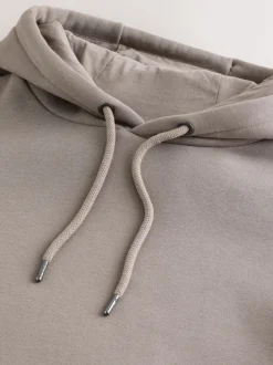 Sweaters En Hoody´S|Sweaters En Hoody´S*Next Neutraal kiezelkleurig - Normale Pasvorm - Zwaargewicht Cotton Rich Jersey Hoodie