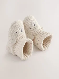 Boots|Next Neutraal met beren - Babyschoenen met sok-bovenkant (0-18mnd)