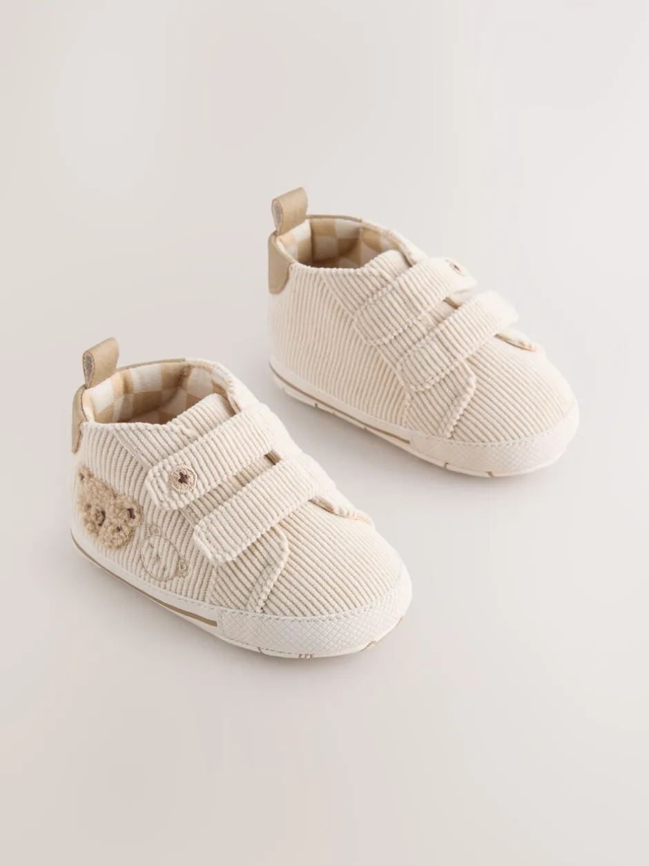 Pantoffels|Next - Babysneakers met klittenbandsluiting (0-2mnd) Neutraal met beren