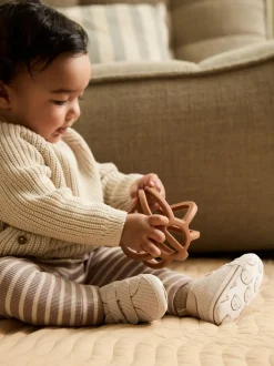 Pantoffels|Next - Babysneakers met klittenbandsluiting (0-2mnd) Neutraal met beren
