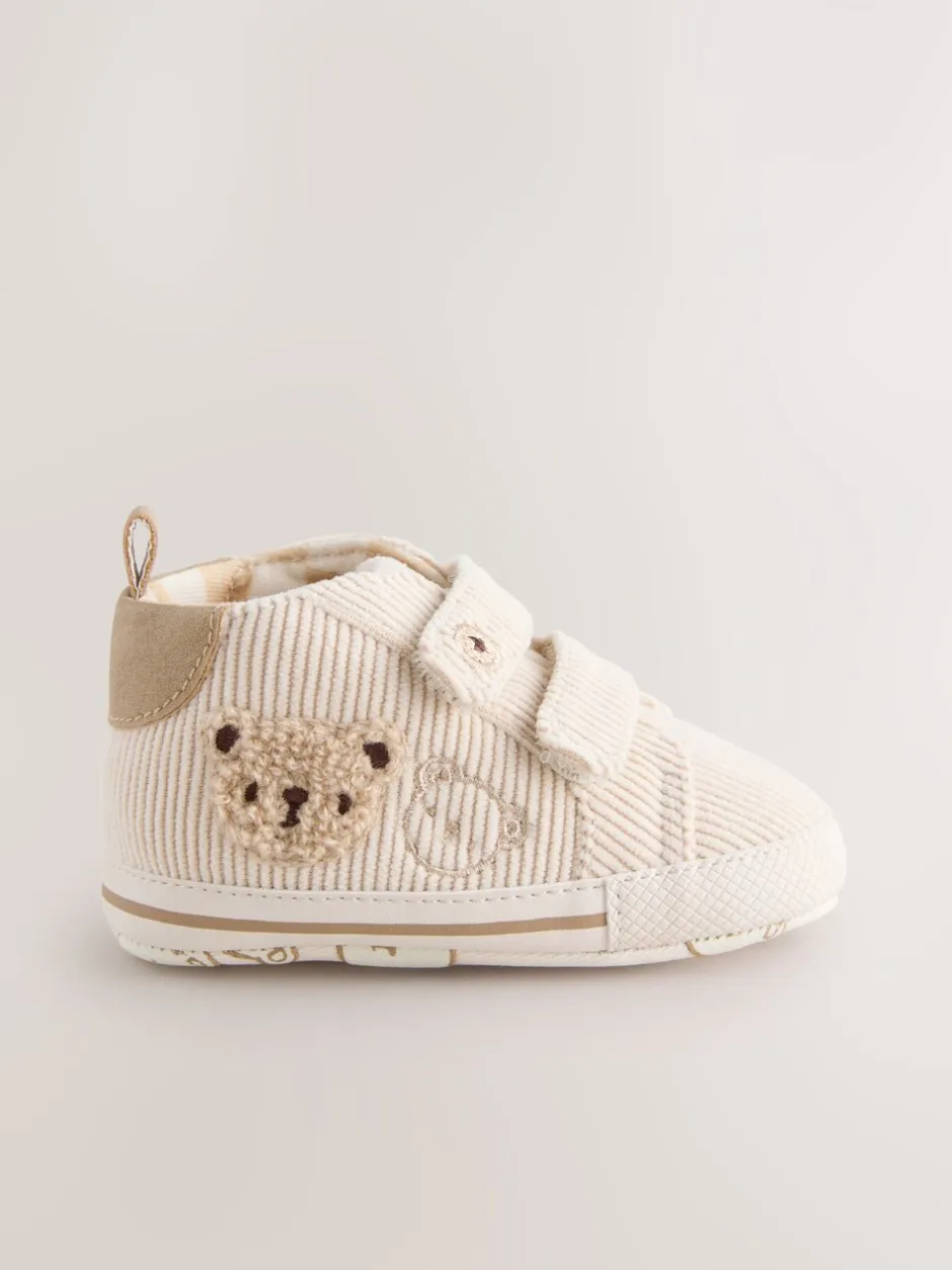 Pantoffels|Next - Babysneakers met klittenbandsluiting (0-2mnd) Neutraal met beren