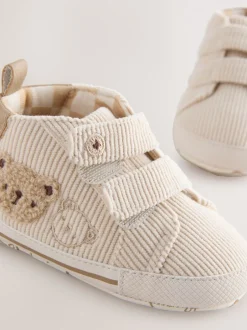Pantoffels|Next - Babysneakers met klittenbandsluiting (0-2mnd) Neutraal met beren