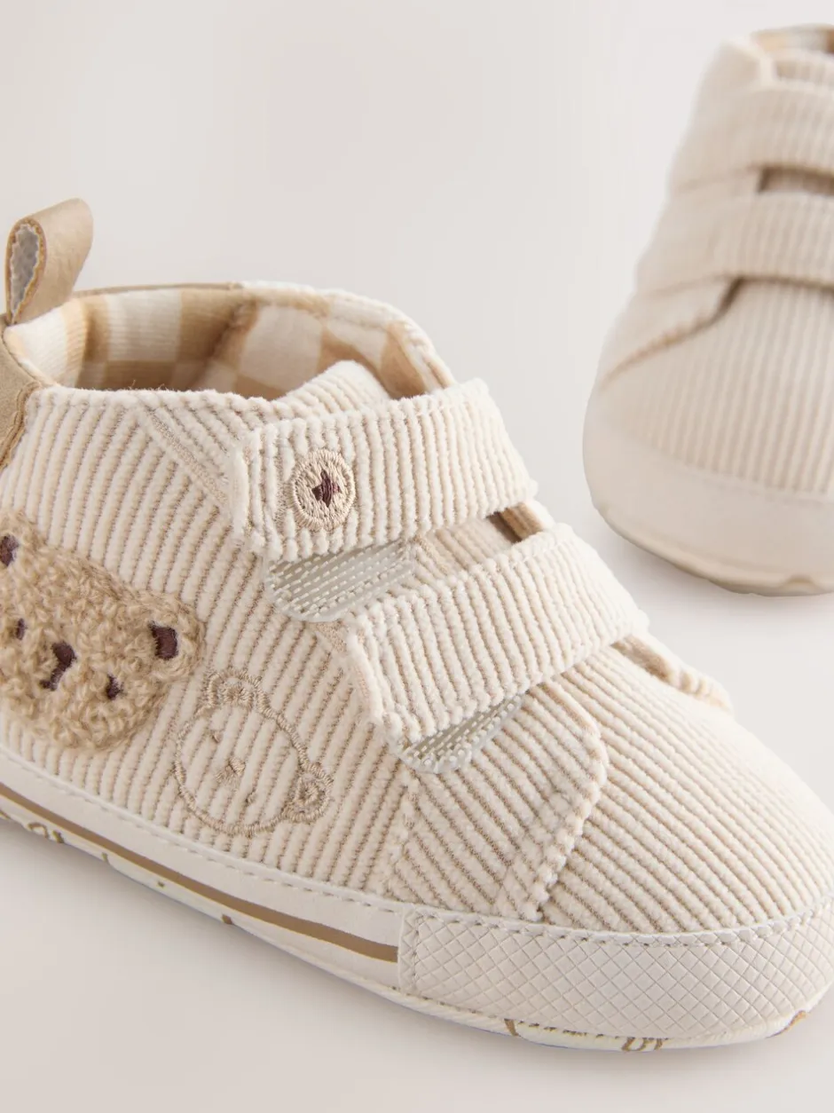 Pantoffels|Next - Babysneakers met klittenbandsluiting (0-2mnd) Neutraal met beren