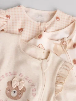 Babypakjes En Babypyjama's|Next - Verpakking van 3 babypyjama's met tweewegrits (0-2jr) Neutraal met beren