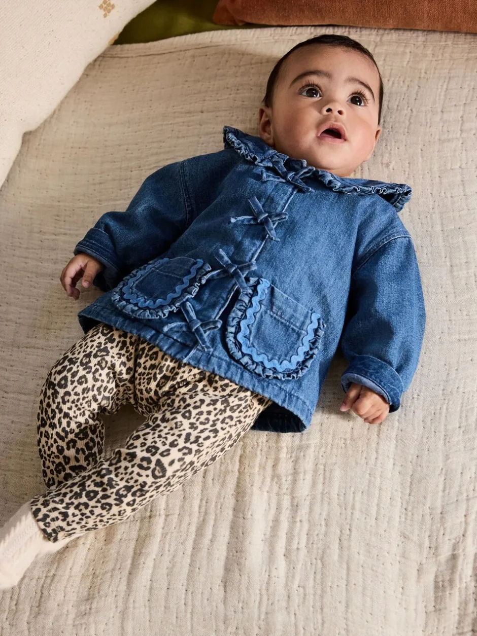 Tops|Tops*Next Neutraal met dieren - Baby Spijkerjack, Top en Leggings Set 3 Pieces (0mnd-2jr)