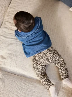 Tops|Tops*Next Neutraal met dieren - Baby Spijkerjack, Top en Leggings Set 3 Pieces (0mnd-2jr)