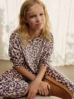 Nachtkleding En Pyjama's|Pyjama's*Next Neutraal met dieren - Behaaglijke fleece pyjama (3-16 jr)