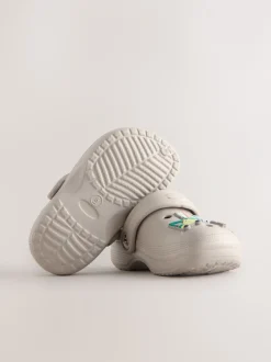 Pantoffels|Next - Warme gevoerde pantoffelklompen Neutraal met transportprint