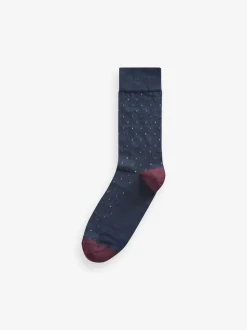 Sokken|Sokken*Next Neutraal/marineblauw - 5 Paar modieuze sokken met patroon