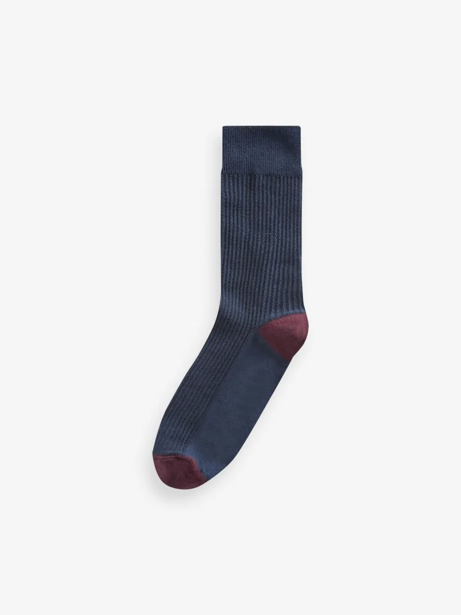 Sokken|Sokken*Next Neutraal/marineblauw - 5 Paar modieuze sokken met patroon