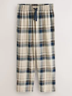 Loungewear|Pyjama's*Next Neutraal/marineblauw - Geruite pyjamaset met korte jersey mouwen 2 stuks