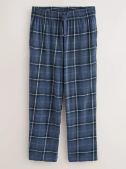 Loungewear|Pyjama's*Next Neutraal/marineblauw - Geruite pyjamaset met korte jersey mouwen 2 stuks