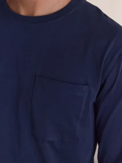 Loungewear|Pyjama's*Next Neutraal/marineblauw - Geruite pyjamaset met korte jersey mouwen 2 stuks
