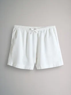 Shorts*The Set Neutraal/rood - - Pull-on short met linnen