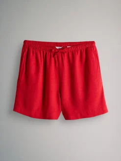Shorts*The Set Neutraal/rood - - Pull-on short met linnen