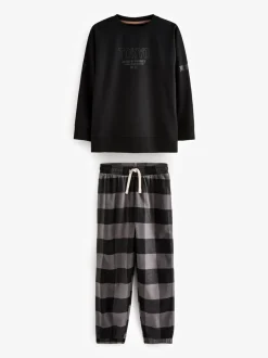 Pyjama's|Nachtkleding En Pyjama's|Next - Verpakking van 3 geweven geruite pyjama's (3-16 jr) Neutraal/zwart