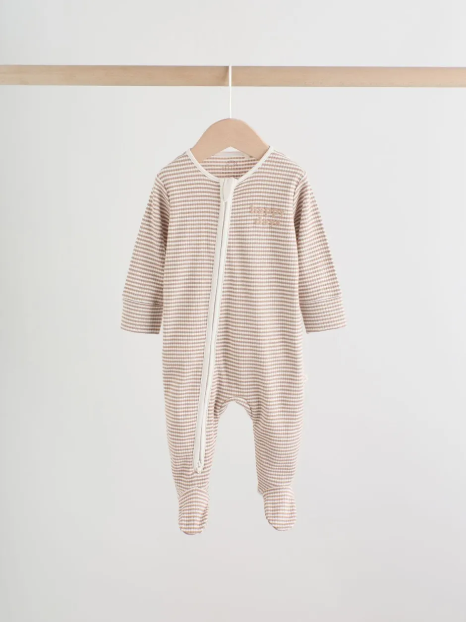 Multipacks|Babypakjes En Babypyjama's|Next Neutral Milkclub - Verpakking van 3 babypyjama's met tweewegrits (0-2jr)