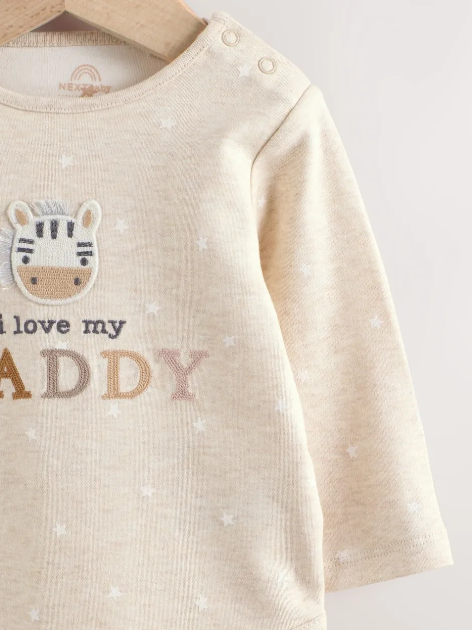 Rompertjes En Hemdjes|Rompertjes En Hemdjes*Next - Set van 1 babyrompertjes Neutral Zebra I Love My Daddy