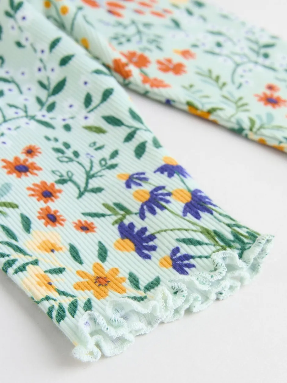 Sets En Combisets|Truien En Breisels*Next Neutrale Eend/Saliegroen met fijne print - 2 -delige babyset met gebreide trui en legging (0mnd-3jr)