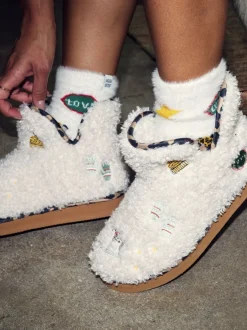 Pantoffels*Never Fully Dressed Embroidery Slipper Boots