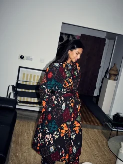 Badjassen*Never Fully Dressed Quilted Robe with Faux Fur Lining
