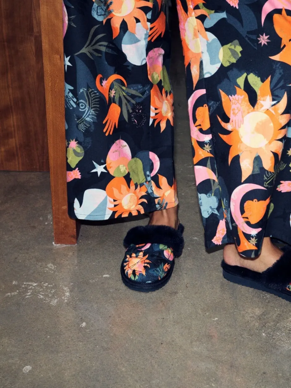 Pantoffels*Never Fully Dressed Quilted Faux Fur Lined Mule Slippers