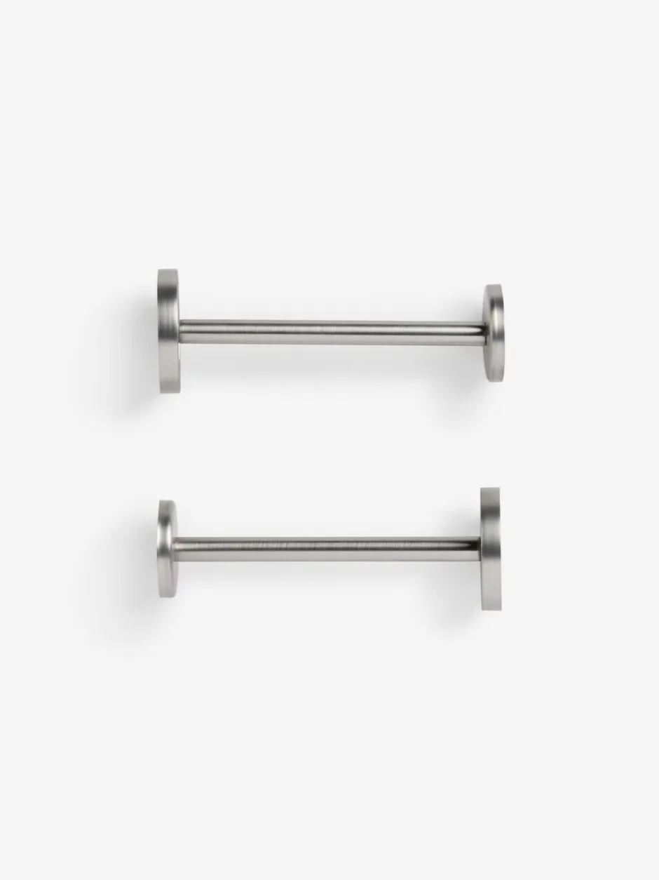 Gordijnroedes En -Accessoires|Next - Set van 2 gordijnhouders met studs Geborsteld zilver
