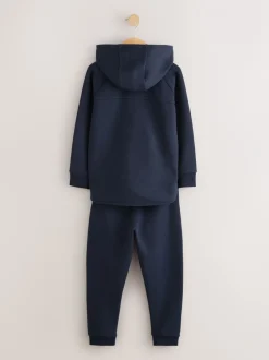 Joggingbroeken|Next - Tech Sportswear Hoodie and Joggers Set Nieuw donkerblauw
