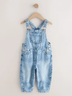 Tuinbroeken|Jumpsuits En Playsuits*Next Normaal blauw - Daisy Printed Dungaree (3-16yrs)