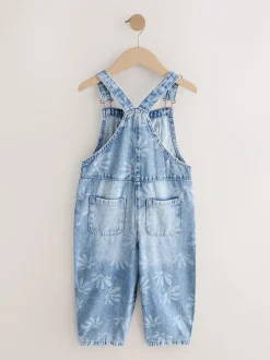 Tuinbroeken|Jumpsuits En Playsuits*Next Normaal blauw - Daisy Printed Dungaree (3-16yrs)