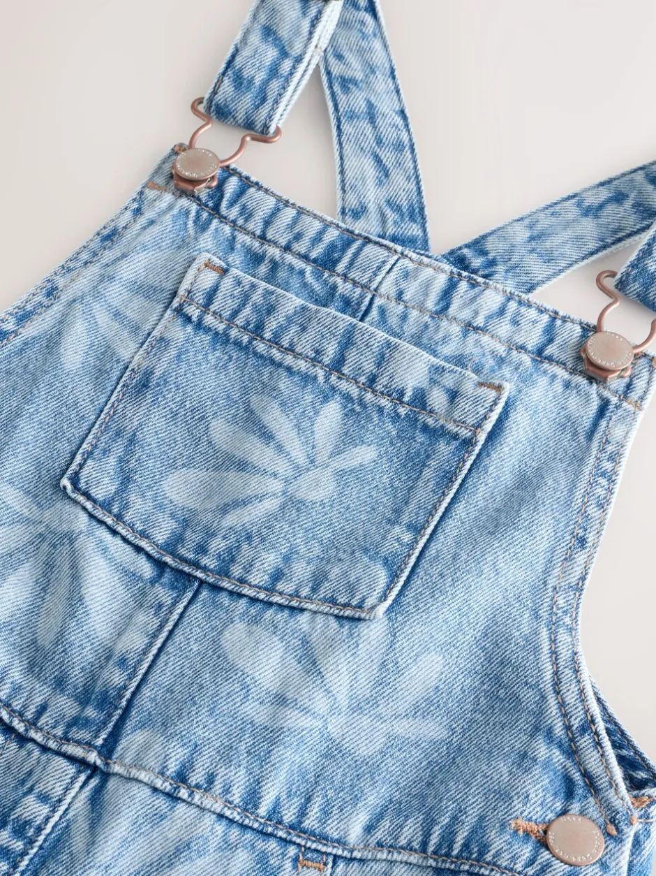 Tuinbroeken|Jumpsuits En Playsuits*Next Normaal blauw - Daisy Printed Dungaree (3-16yrs)