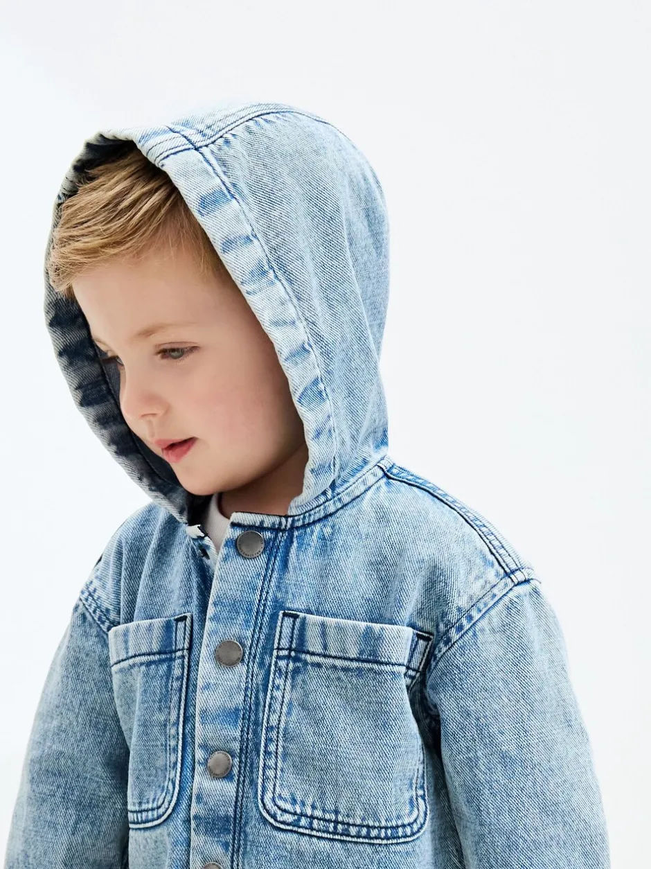 Shirts*Next - Denim overhemd met capuchon (3mnd -7jr) Normaal blauw