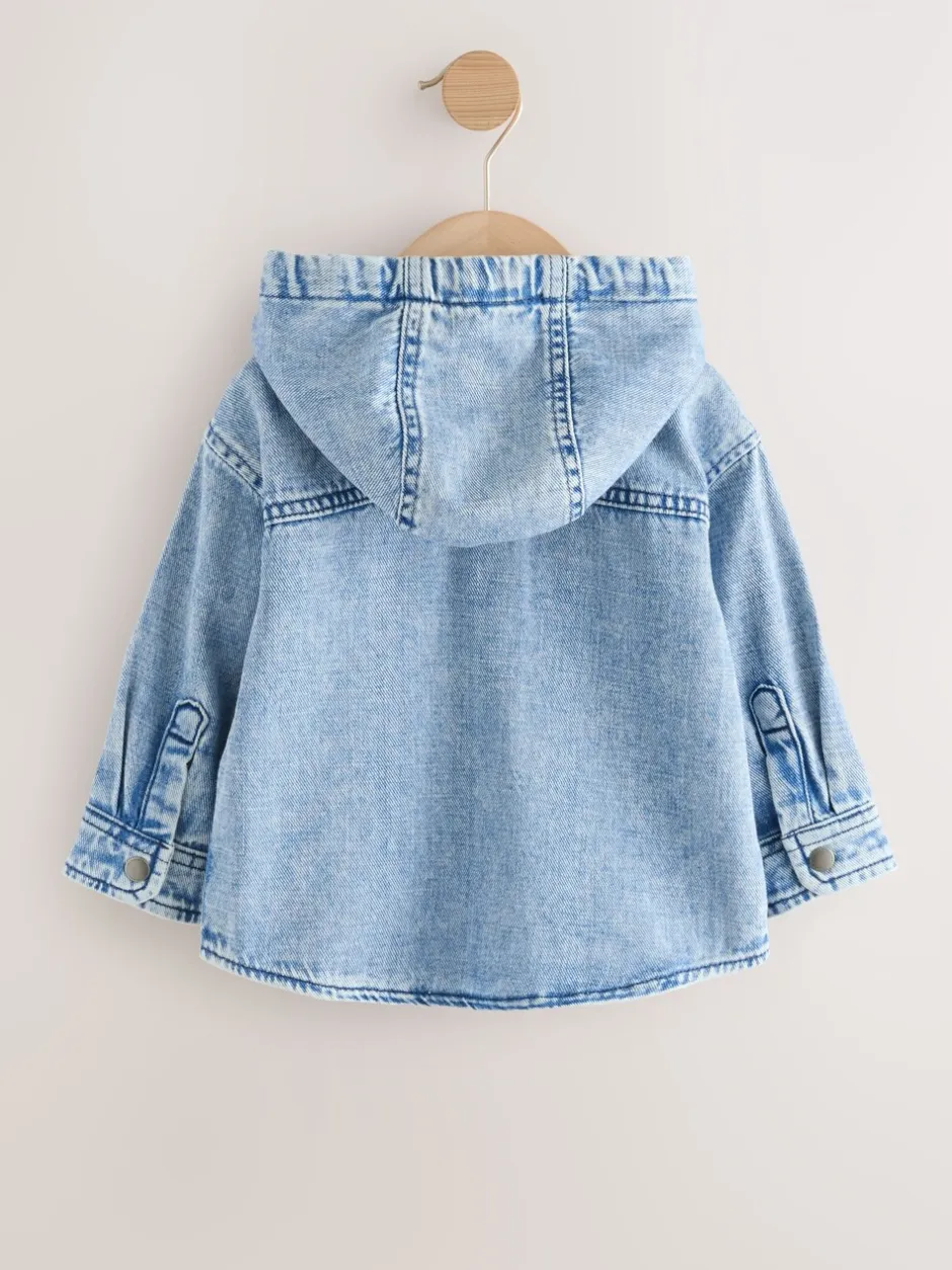 Shirts*Next - Denim overhemd met capuchon (3mnd -7jr) Normaal blauw