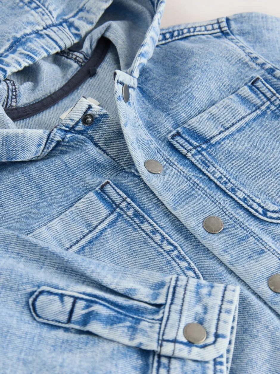 Shirts*Next - Denim overhemd met capuchon (3mnd -7jr) Normaal blauw