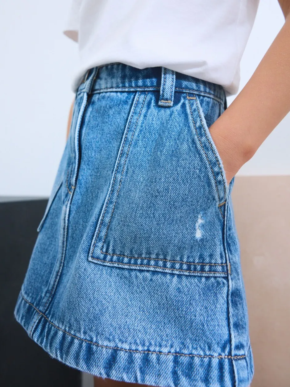 Shorts En Rokken|Next - Denim rok (3-16jaar) Normaal blauw