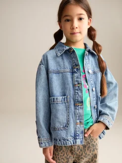 Jassen En Jacks|Next Normaal blauw - Denim shacket (3-16 jr)