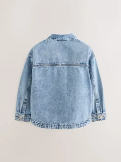 Jassen En Jacks|Next Normaal blauw - Denim shacket (3-16 jr)