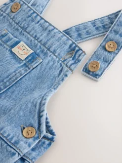 Rompertjes En Tuinbroeken|Jumpsuits En Playsuits*Next - Denim tuinbroek (3mnd -7jr) Normaal blauw