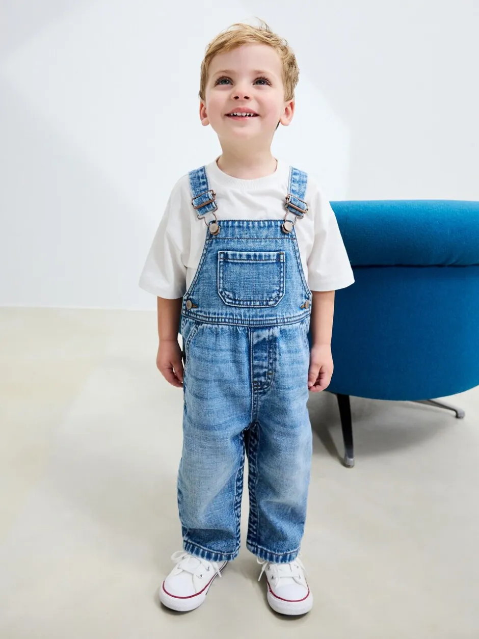 Sets En Combisets|Rompertjes En Tuinbroeken*Next - Denim tuinbroek (3mnd -7jr) Normaal blauw