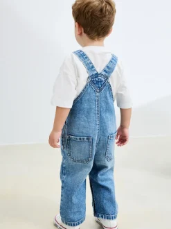 Sets En Combisets|Rompertjes En Tuinbroeken*Next - Denim tuinbroek (3mnd -7jr) Normaal blauw